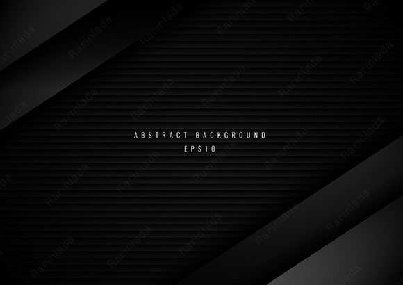 3D Black Metallic Geometric Background