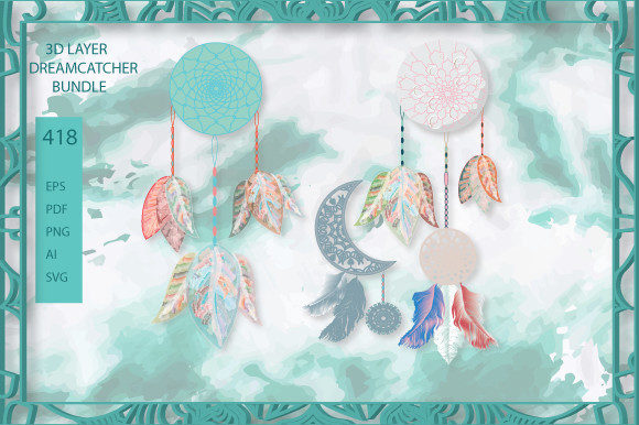 3D Christmas Layer Dreamcatcher BUNDLE