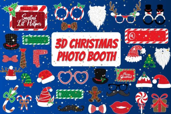 3D Christmas Photo SVG Bundle