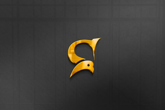 3d Gold Logo Mockup Editable