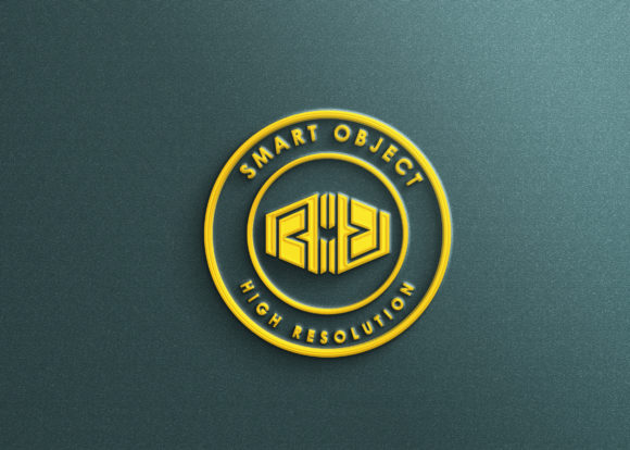3D Logo Mockup on Concrete Wall