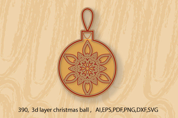 3d Multilayer Colorful Christmas Ball