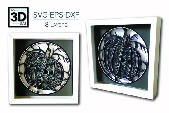 3D Spider Web Pumpkin SVG