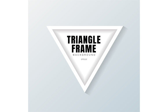 3D White Triangle Picture Frame Mockup