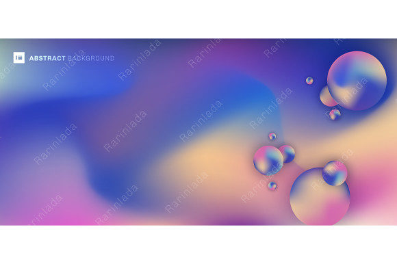 Abstract 3D Circles Elements Fluid Shape