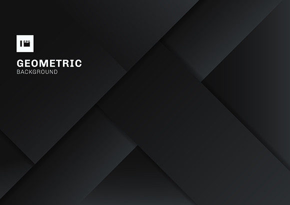 Abstract Modern 3D Black Geometric Shape