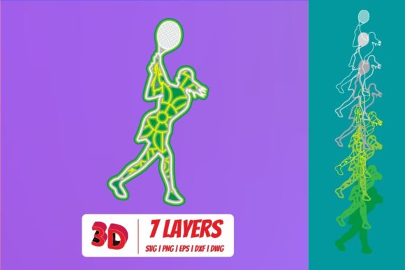 Elevating Sports-Themed Crafts: The Strategic Value of the 3D Layered Tennis Player SVG Cut File