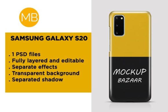 Samsung Galaxy S20 3d Phone Case Mockup
