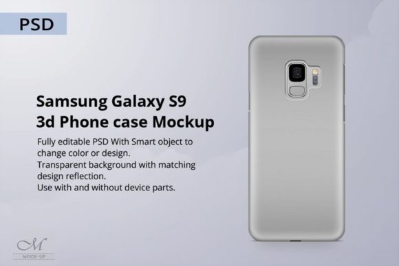 Samsung Galaxy S9 3d Phone Case Mockup