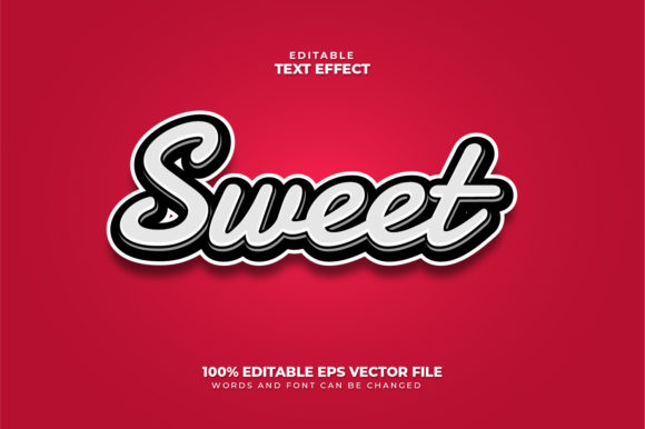 Sweet 3D Editable Text Effect