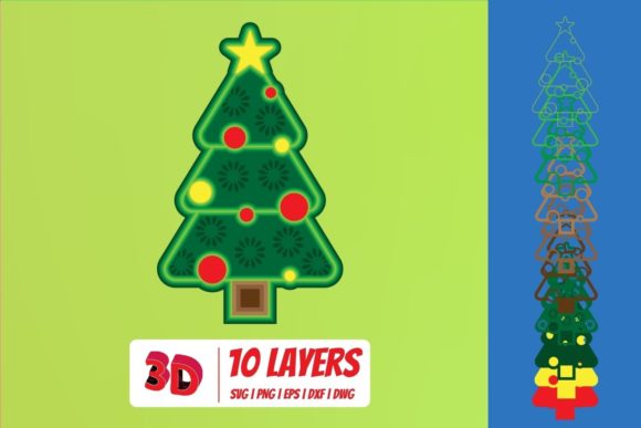Unlocking the Magic of Layered Paper Crafts with the 3D Christmas Tree 5 SVG Cut File