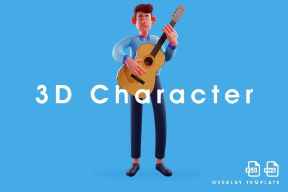 Workman Cartoon Design Playing Guitar: A Creative Asset for Modern Projects